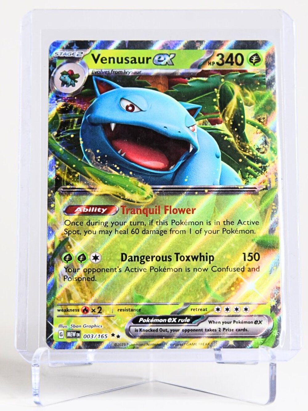 Pokemon Card Venusaur 003/165 EX Double Rare Holo SV: 151